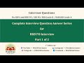 RRB PO Interview Questions and Answers – Part 1 of 2 | Banking Interview Preparation