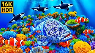 Tranquil Aquarium 16K VIDEO ULTRA HD | Graceful Tropical Fish & Calming Sleep Music 🐟 screenshot 4