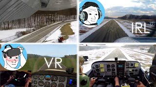 VR vs IRL: Flying the Traffic Pattern (Oculus Rift VR + X-Plane 11 Flight Simulator)