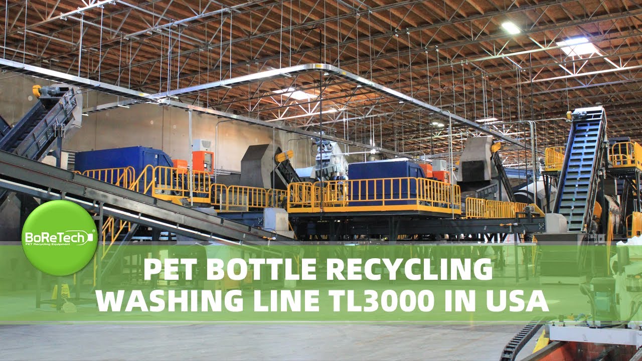 3000 kg/h línea de reciclaje de botella de PET en EE.UU. por Boretech