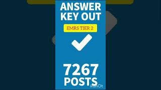 EMRS Tier-2 Answer Key 2026 Out | 7267 Posts TGT PGT Principal | Direct Link✅🕺