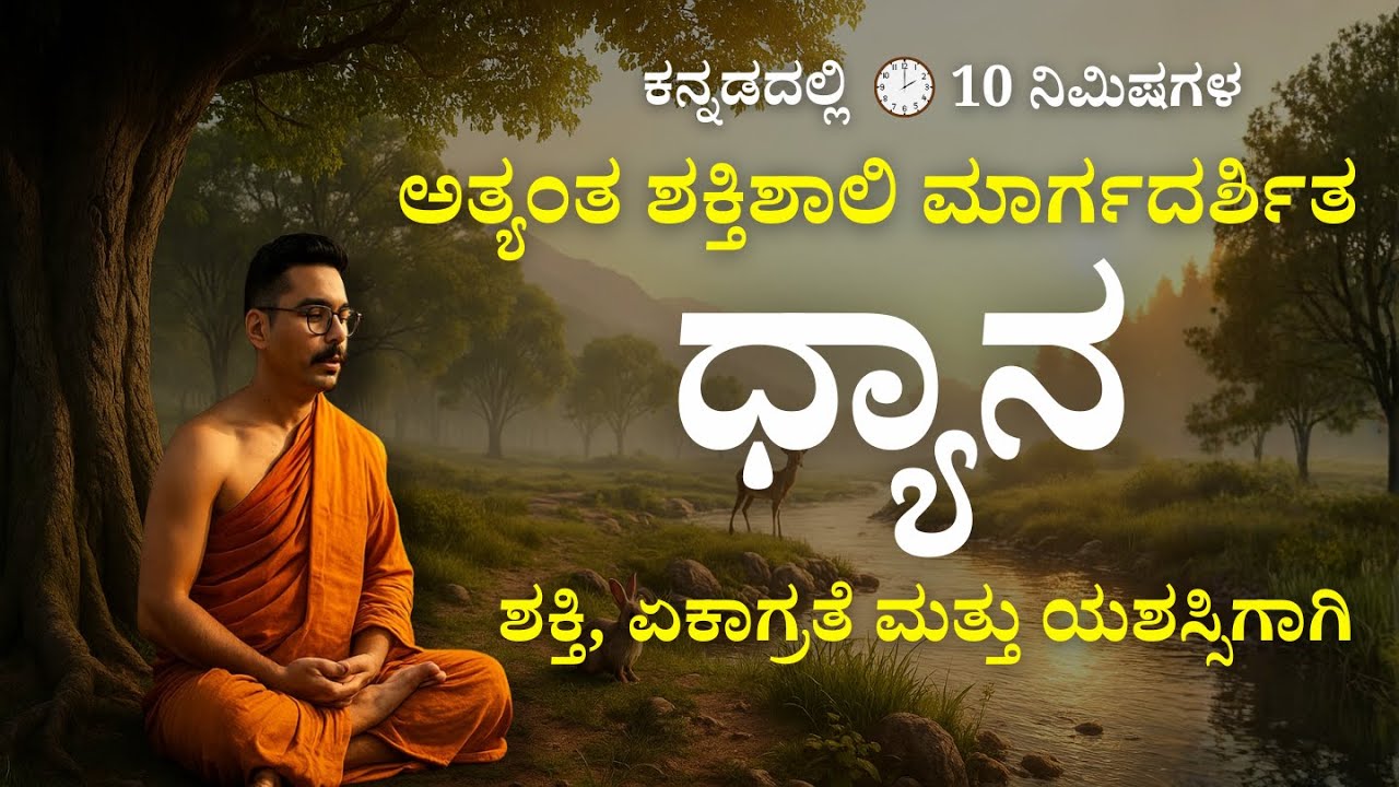 10 Minute Guided Meditation in Kannada | Calm Mind, Deep Focus & Inner Peace 🧘‍♂️|Panchajanya IAS