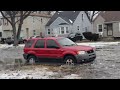 When a Flooded Street FREEZES in Detroit