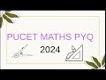 PUCET Maths PYQ(Geometry)-2024