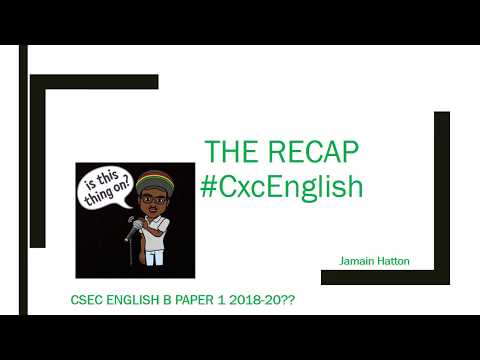 CSEC English B Paper 1 2018 Format YouTube