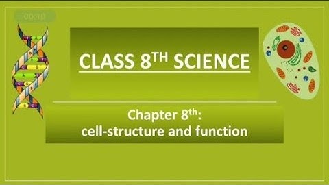 CELL STRUCTURE AND FUNCTION | CLASS 8 SCIENCE | CHAPTER 8 | PART 4