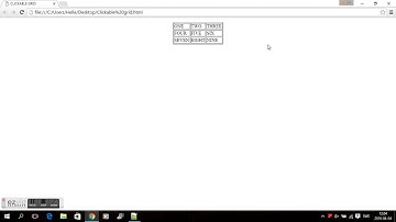 Javascript - clickable html table