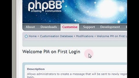 phpBB-Tutorial: Installation der Mod  "Welcome PM on First  Login" per automod 3.0.12