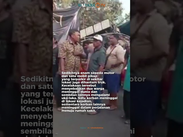 Truk Sembako Seruduk Hajatan Di Lumajang, Dua Warga Tewas