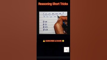Reasoning Short Tricks| SSC GD Reasoning| Number Series| Reasoning Questions| #ssc #allexam #rrbntpc