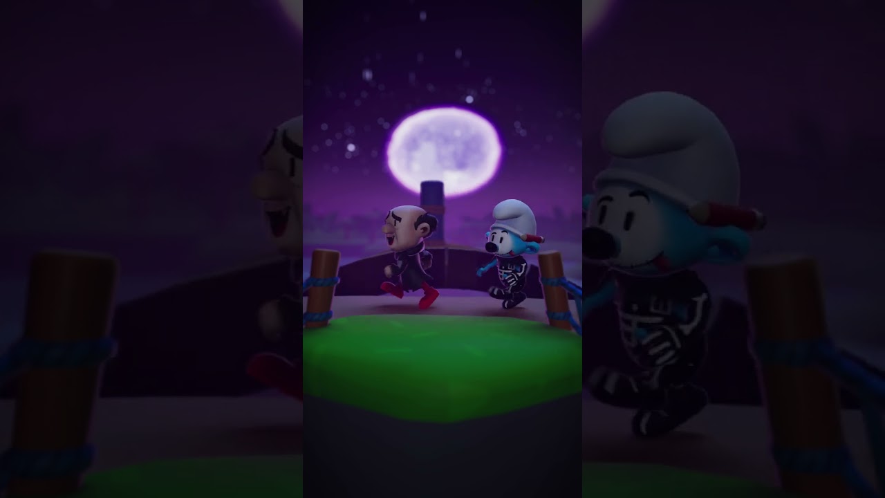 Normal Smurfs vs Spooky Smurfs🧟‍♂🧙‍♀️💀💙