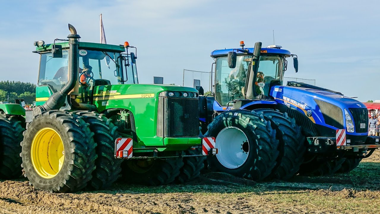 Botanist verontschuldiging Ik heb een contract gemaakt TRACTOR PULLING | John Deere 9520 vs New Holland T9.565 | Claas 95E -  YouTube