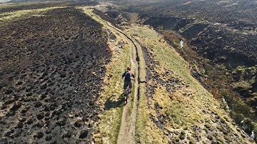 Parrot anafi follow me mode on a mountain bike