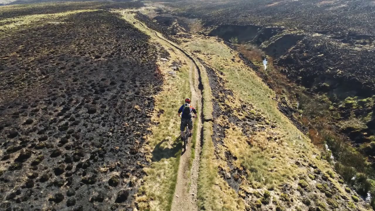 Parrot anafi follow me mode on a mountain bike