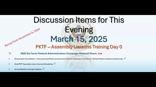 PKTF Assembly Liaison Training Day 0_15 March 2025