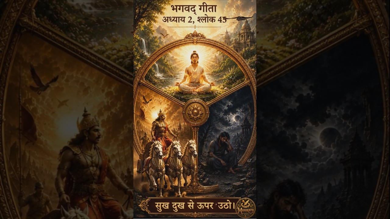2. 45 Hindi -सुख-दुख और लाभ-हानि से ऊपर उठना सीखिए | Bhagavad Gita Shlok 2.45 in Hindi