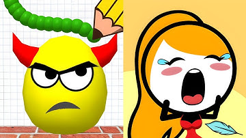 Draw to Smash VS Save Her - Satisfying ASMR Gameplay All Levels Speedrun