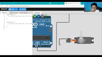 Simulasi Palang Pintu Kereta Api Menggunakan  Sensor Jarak HCSR04 dan Aktuator motor Servo.