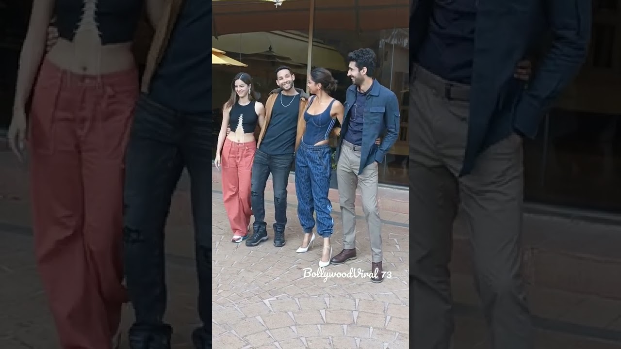 Deepika Padukaon Ananya Pandey Spotted With Siddhant Chaturvedi and Dhairya at Gehraiyaan promotion