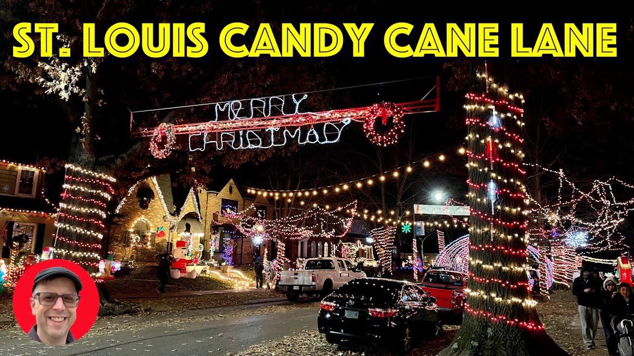 Candy Cane Lane 🎅 South St Louis Christmas lights 😎 Free - holiday ...