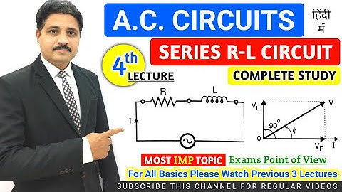 A.C. CIRCUIT | A.C. FUNDAMENTALS | COMPLETE STUDY OF SERIES R-L CIRCUITS | LECTURE 4