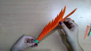 How to make flower with paper strips|Quick and easy paper art|Indian paper art video