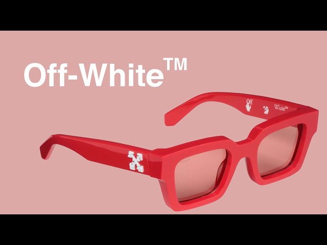 Off-White Red Sunglasses with Logo Off White Glasses Mens Designer Small Frame Printed Off  main image 4