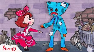 Seegi! I'm Not A Monster - How To Fix Huggy Wuggy? Stop Motion Paper by Seegi Channel (Wanna Live)
