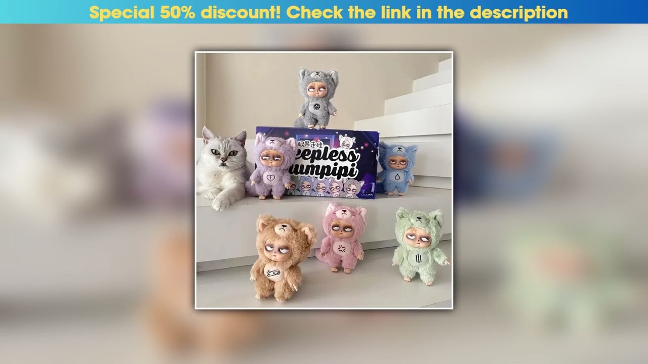 Deal Sleepless Grumpipi Series Blind Box Vinyl Cute Doll Action Figure Kawaii Lovely Dolls Mystery•