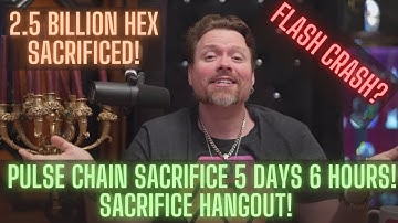 Pulse Chain Sacrifice 5 Days 6 Hours! 2.5 Billion Hex Sacrificed! Flash Crash? Sacrifice Hangout!