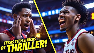 Texas Tech SHOCKS Arkansas in Overtime! 🔥 Darrion Williams' CLUTCH Shot | March Madness Elite 8