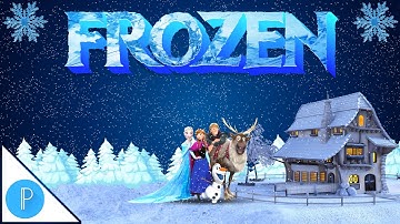 3D Ice Text Effect || Pixellab Tutorial || Graphic Design || Frozen || Frozen Movie || Cartoon
