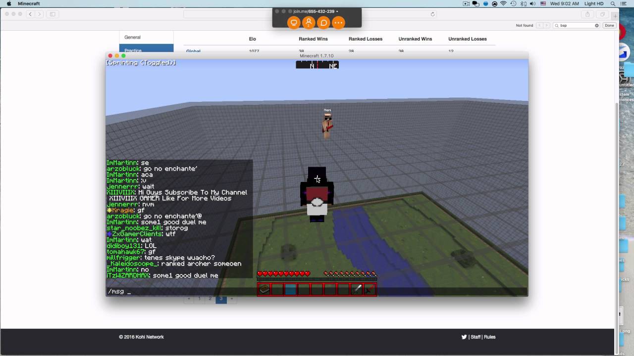 Me Getting Screenshared On Kohi/Badlion - To the lames who thought I cheated