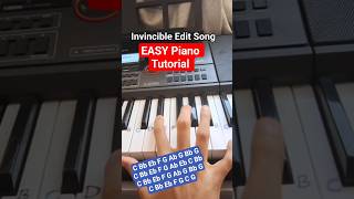Invincible Edit Song - EASY Piano Tutorial 🎹 #shorts #shortsfeed