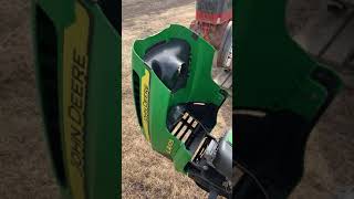 566 - JOHN DEERE LA105 LAWN MOWER WITH DOUBLE BAGGER, 19.5HP