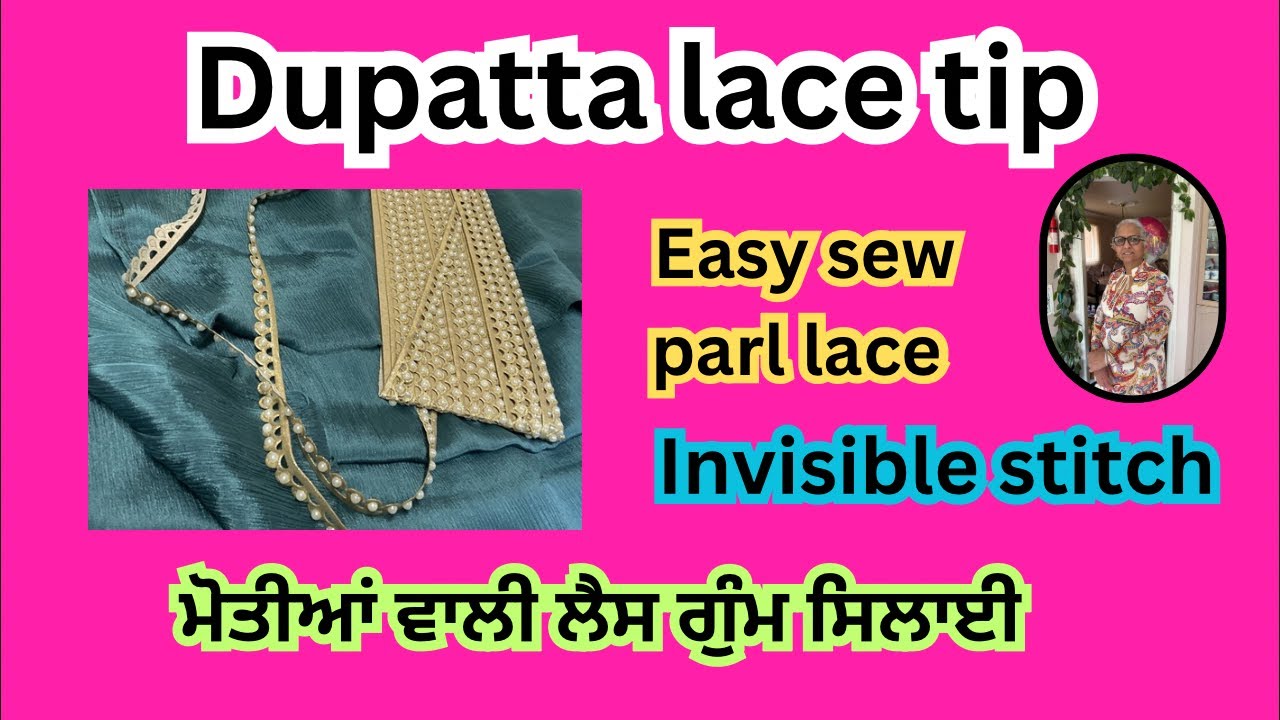 Easy to sew  pearl  lace with invisible stitches join us #bhinderssimplelife