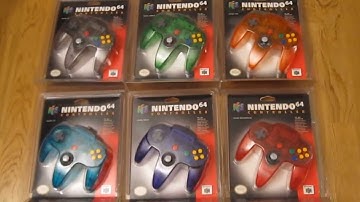 My collection of Nintendo 64 controllers