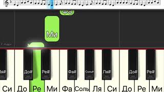 Во поле берёза стояла (легкая песня одним пальцем на пианино + ноты)