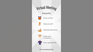 Virtual Meeting Etiquette | Virtual Assistant Skills #VAjobsPhilippines #shorts