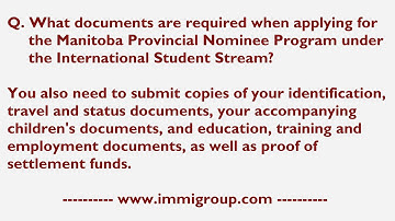 What documents are required when applying for the MPNP under the International Student Stream?