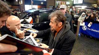 Al Pacino signing autographs with a style.  E1autographs