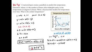 2.4 Modeling with Quadratic Functions