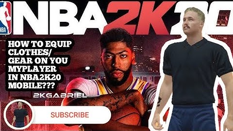 How to equip clothes/gear on nba 2k20 mobile on your player | (English Subtitles)