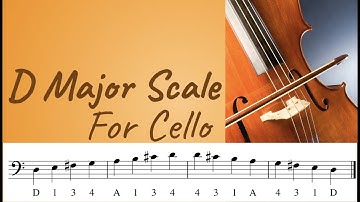D major scale for Cello