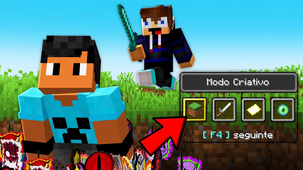 ATIVEI o MODO CRIATIVO NESSE SERVIDOR de NARUTO JEDY