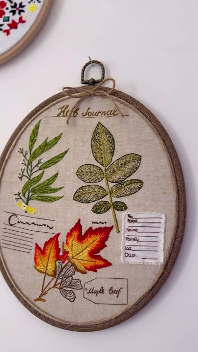 Just one page from the herb journal which can stay fresh for years 🌿 #modernembroidery #embroidery