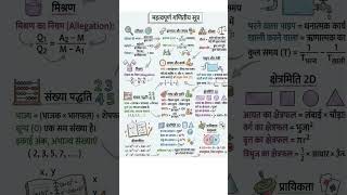📐 महत्वपूर्ण गणितीय सूत्र | #MathsFormulas #ImportantFormulas #Mathematics