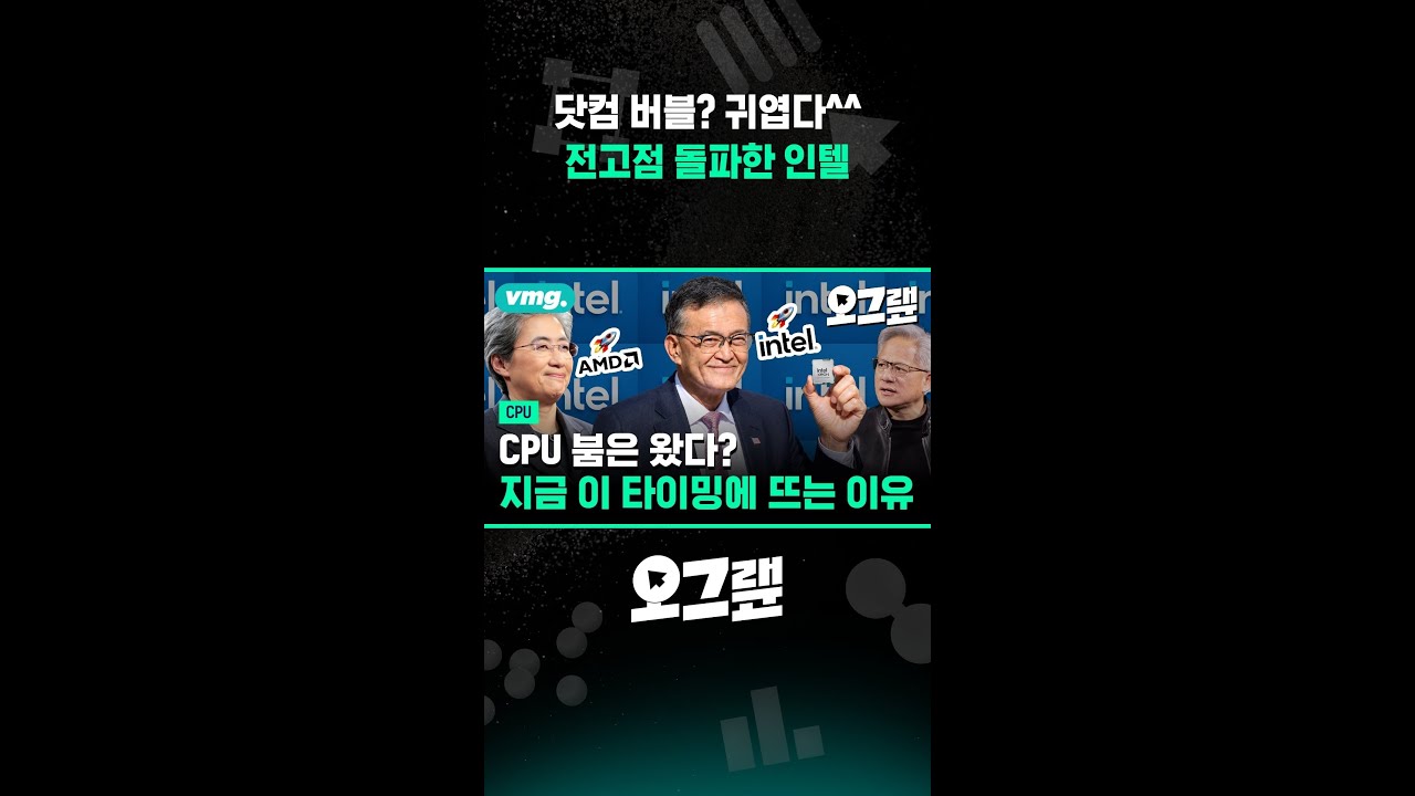 닷컴 버블? 귀엽다^^ 전고점 돌파한 인텔 / 오그랲 / 비디오머그 #shorts