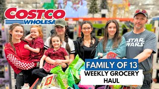 SHOPPING WITH 6 KIDS! WOW! MASSIVE WEEKLY COSTCO GROCERY HAUL! FAMILY OF 13! SHOP WITH ME!