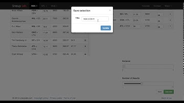 MLB & NFL Fanduel Optimizer - Lineup Lab - Manage and Save your data